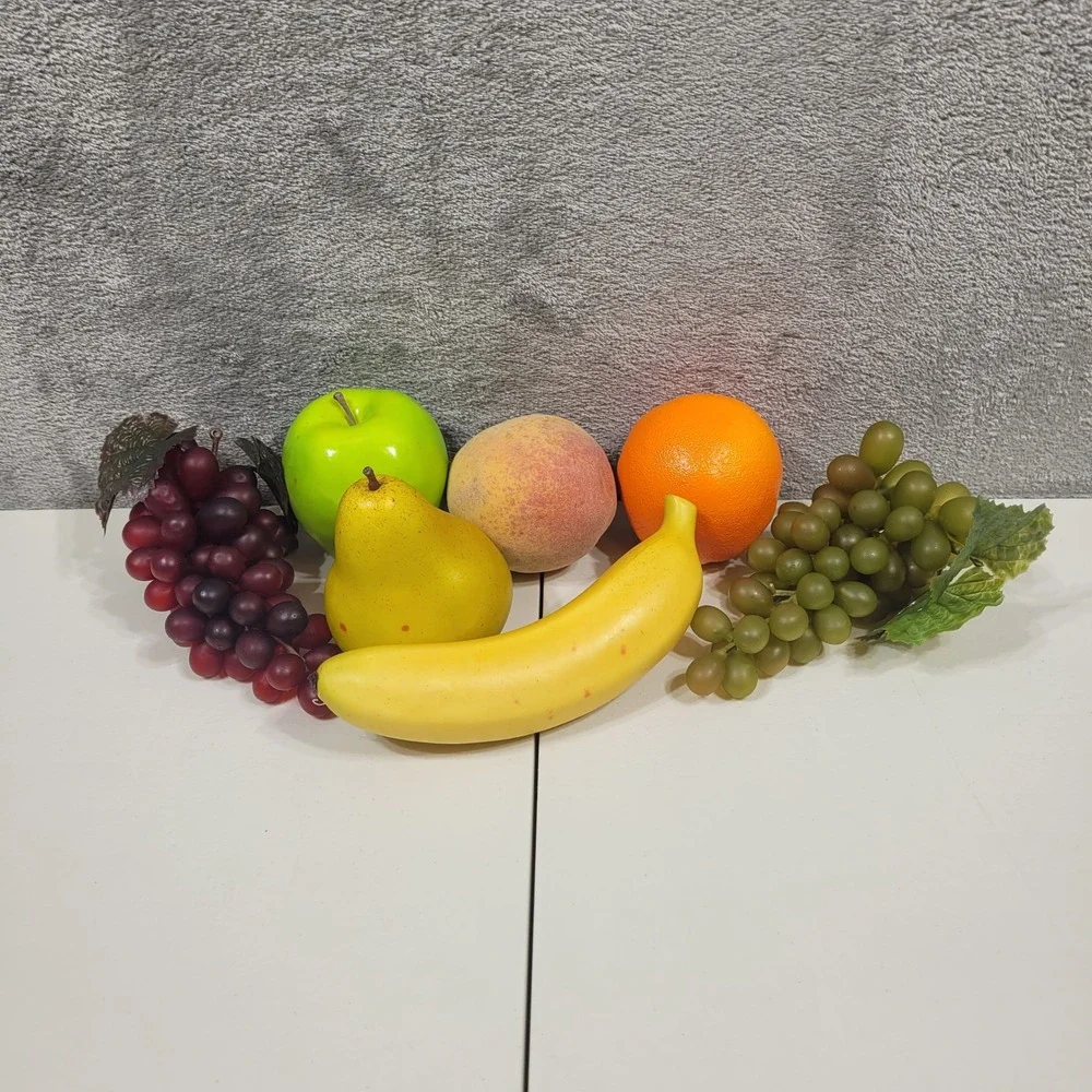 Lot Artificial Fruit Bunch Realistic Decorative Display Home Decor Lot Of 7